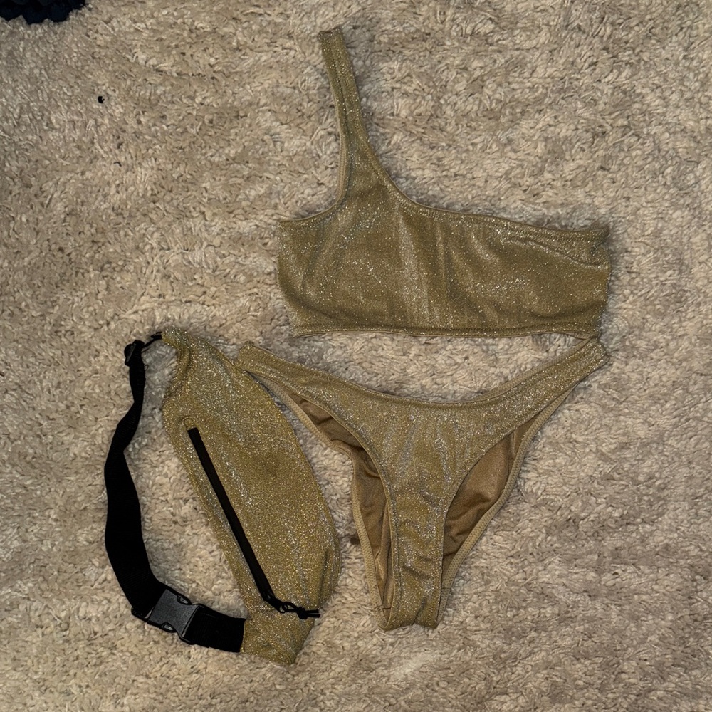 Triangl gold shimmer bikini set - Medium